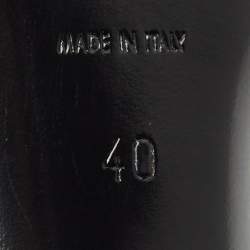 Pre Owned Saint Laurent Black Satin Romy Slide Sandals Size 40