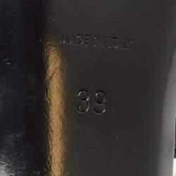 Pre Owned Saint Laurent Black Leather Lee Slingback Pumps Size 39