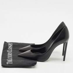 Pre Owned Saint Laurent Black Leather Anja Pumps Size 34