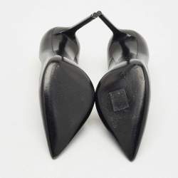 Pre Owned Saint Laurent Black Leather Anja Pumps Size 34