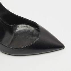 Pre Owned Saint Laurent Black Leather Anja Pumps Size 34