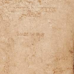 Pre Owned Saint Laurent Gold Leather Tribute Flat Sandals Size 40