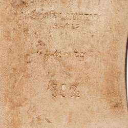 مملوكة مسبقًا صندل سان لوران تريبيوت جلد بورجوندي مسطح مقاس 40