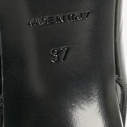 Pre Owned Saint Laurent Black Patent Leather Opyum Slingback Pumps Size 37