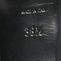 Pre Owned Saint Laurent Gold Lizard Embossed Leather Platform Pumps Size 38.5