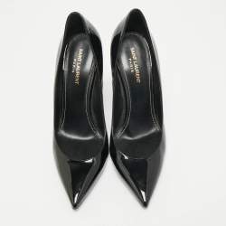 Pre Owned Saint Laurent Black Patent Leather Opyum Pumps Size 41.5