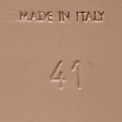 Pre Owned Saint Laurent Beige Patent Leather Tribute Ankle Strap Sandals Size 41