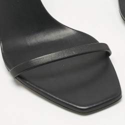 Pre Owned Saint Laurent Black/Brown Leather Opyum Slingback Sandals Size 39