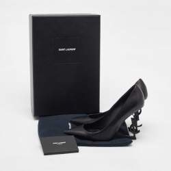 Pre Owned Saint Laurent Black Patent Leather Opyum Pumps Size 38.5