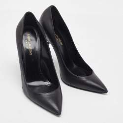 Pre Owned Saint Laurent Black Patent Leather Opyum Pumps Size 38.5