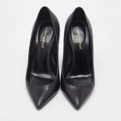 Pre Owned Saint Laurent Black Patent Leather Opyum Pumps Size 38.5