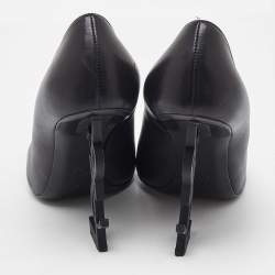 Pre Owned Saint Laurent Black Patent Leather Opyum Pumps Size 38.5