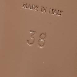 Pre Owned Saint Laurent Pink Leather Tribute Platform Sandals Size 38