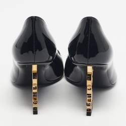 Pre Owned Saint Laurent Black Patent Leather Opyum Pumps Size 36.5