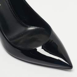 Pre Owned Saint Laurent Black Patent Leather Opyum Pumps Size 36.5
