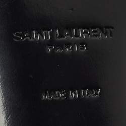 Pre Owned Saint Laurent Black Patent Leather Opyum Sandals Size 39