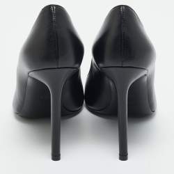 Pre Owned Saint Laurent Black Leather Anja Pumps Size 39.5
