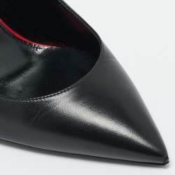 Pre Owned Saint Laurent Black Leather Anja Pumps Size 39.5