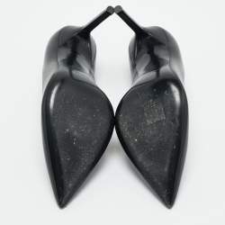 Pre Owned Saint Laurent Black Leather Anja Pumps Size 39.5