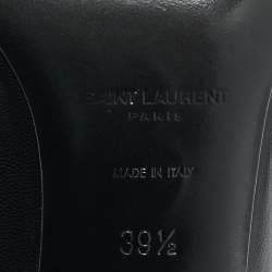 Pre Owned Saint Laurent Black Leather Anja Pumps Size 39.5