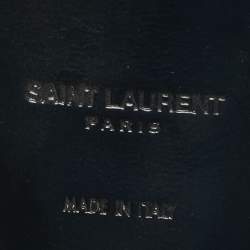 Pre Owned Saint Laurent Black Leather Tribute Sandals Size 38