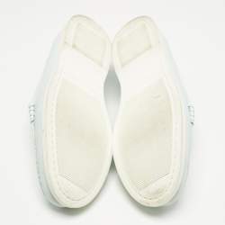 Pre Owned Saint Laurent Blue Leather Penny Slip On Loafers Size 42