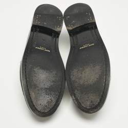 Pre Owned Saint Laurent Burgundy Leather Le Loafers Size 37.5