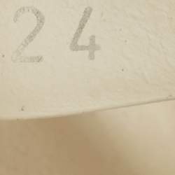 Pre Owned Saint Laurent White Leather Tribute Wedge Espadrille Sandals Size 38