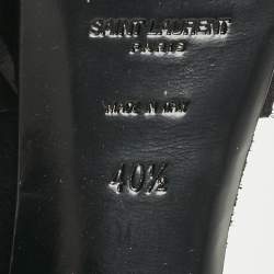 Pre Owned Saint Laurent Black Suede Tribute Platform Sandals Size 40.5