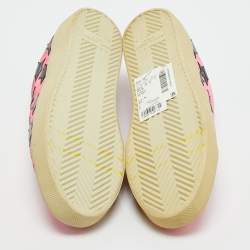 Pre Owned Saint Laurent Pink Suede Court Classic Lace Up Sneakers Size 37