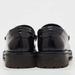 مملوكة مسبقًا حذاء لوفرز سان لوران جلد أسود سليب أون مقاس 36