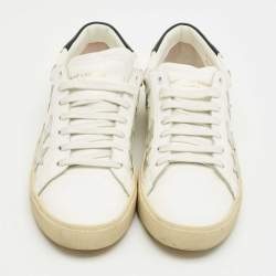 Pre Owned Saint Laurent White Leather Court Classic SL/06 Star California Sneakers Size 41