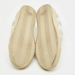 Pre Owned Saint Laurent White Leather Court Classic SL/06 Star California Sneakers Size 41