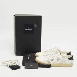 Pre Owned Saint Laurent White Leather Court Classic SL/06 Star California Sneakers Size 41