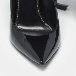 Pre Owned Saint Laurent Black Patent Leather Opyum Pumps Size 38