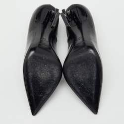 Pre Owned Saint Laurent Black Patent Leather Opyum Pointed Toe Pumps Size 39