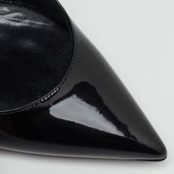 Pre Owned Saint Laurent Black Patent Leather Opyum Pointed Toe Pumps Size 39
