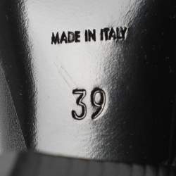 Pre Owned Saint Laurent Paris Black Leather Mid Calf Boots Size 39