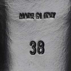 Pre Owned Saint Laurent Beige Leather Janis Pointed Toe Platform Pumps Size 38