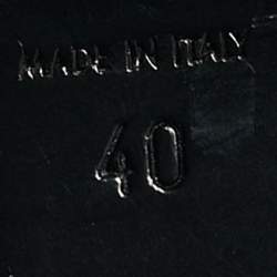 Pre Owned Saint Laurent Blue Leather Platform Slingback Pumps Size 40