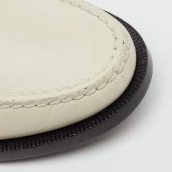 Pre Owned Saint Laurent White Leather Le Loafer Penny Loafers Size 36