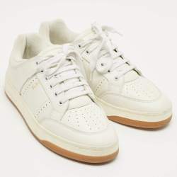 Pre Owned Saint Laurent White SL/61 Lace Up Sneakers Size 40