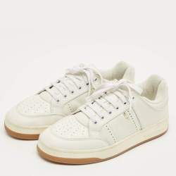 Pre Owned Saint Laurent White SL/61 Lace Up Sneakers Size 40