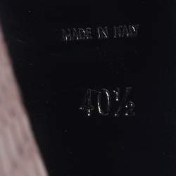 Pre Owned Saint Laurent Burgundy Lizard Embossed Leather Candy Platform Ankle Strap Sandals Size 40.5