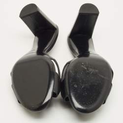 Pre Owned Saint Laurent Bianca Size 38 Black Leather Slide Sandals