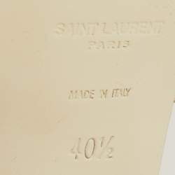 Pre Owned Saint Laurent Tribute Size 40.5 Metallic Gold Glitter Platform Sandals