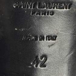 مملوكة مسبقًا Saint Laurent Size 42 Black Leather Platform Sandals