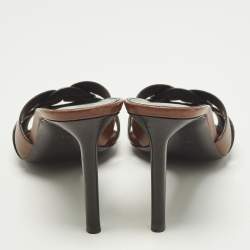 Pre Owned صندل سان لوران تريبيوت جلد موف مقاس 37