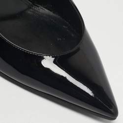 مملوكة مسبقًا Saint Laurent Anja Size 39 Black Patent Leather Slimgback Pumps