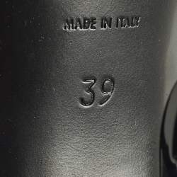 مملوكة مسبقًا Saint Laurent Opyum Size 39 Black Patent Leather Ankle Strap Sandals